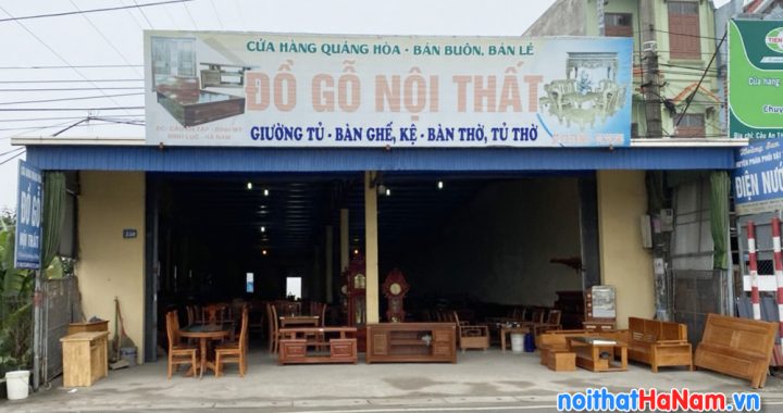 Cửa hàng đồ gỗ nội thất Quảng Hòa ở Bình Lục, Hà Nam