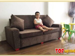 Hình ảnh Ghế sofa văng bọc nỉ 2 chỗ kích thước nhỏ gọn SofTop-0516