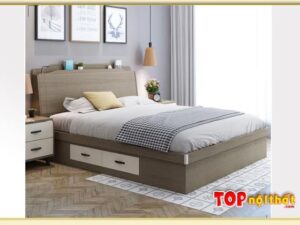 Hình ảnh Giường ngủ hiện đại có hộc kéo bọc nệm đẹp GNTop-0302