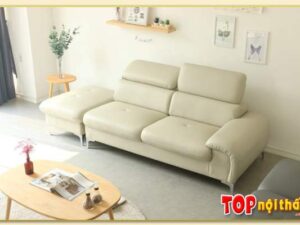 Hình ảnh Sofa văng đẹp màu kem thiết kế độc đáo SofTop-0924
