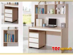 Hình ảnh Mẫu bàn học và bàn làm việc có tủ nhỏ gọn đơn giản BHTop-0188