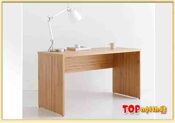 Hình ảnh Mẫu bàn học kiêm bàn làm việc đơn giản màu vân gỗ Sồi BHTop-0196