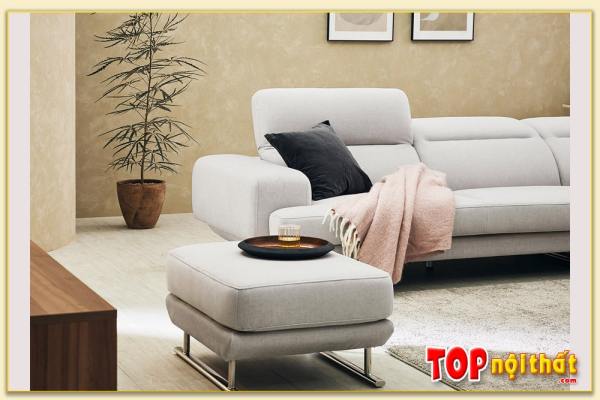 Hình ảnh Ghế sofa văng nỉ phối hợp cùng đôn ghế đẹp Softop-1020