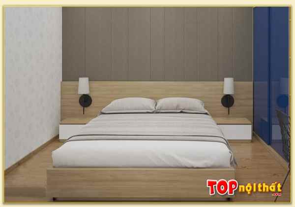 Hình ảnh Giường ngủ kết hợp tủ đầu giường 1 ngăn kéo GNTop-0080