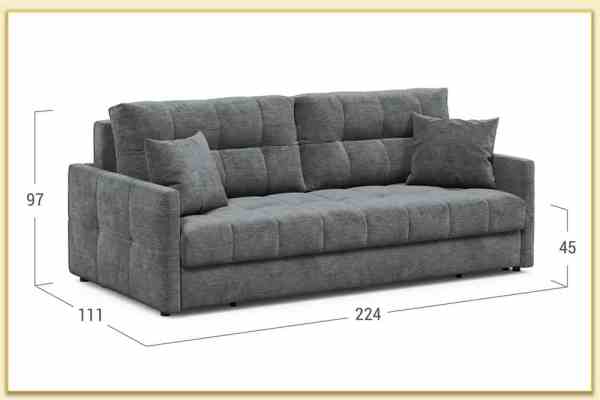 Hình ảnh Mẫu ghế sofa văng nỉ đẹp nhỏ mini Softop-1172