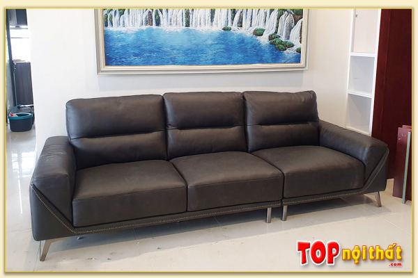 Hình ảnh Mẫu sofa bọc da dạng văng đẹp thiết kế 3 chỗ SofTop-0538