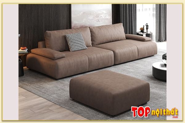 Hình ảnh Mẫu sofa văng bọc nỉ kê phòng khách đẹp SofTop-0696